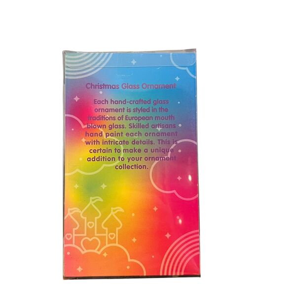 Care Bears Gold Sunshine Funshine Bear 5" Glass Christmas Ornament - Picture 5 of 6